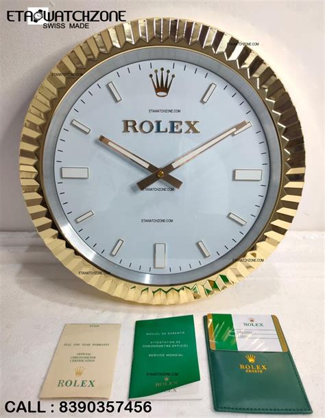 genuine rolex wall clock for sale|real rolex wall clock.